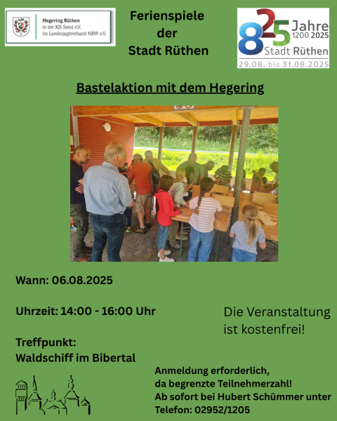 Bastelaktion mit dem Hegering